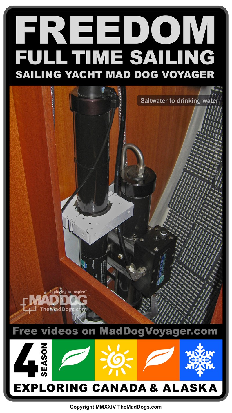 12 volt Spectra Watermaker in our closet of a CR 400DS sailing yacht